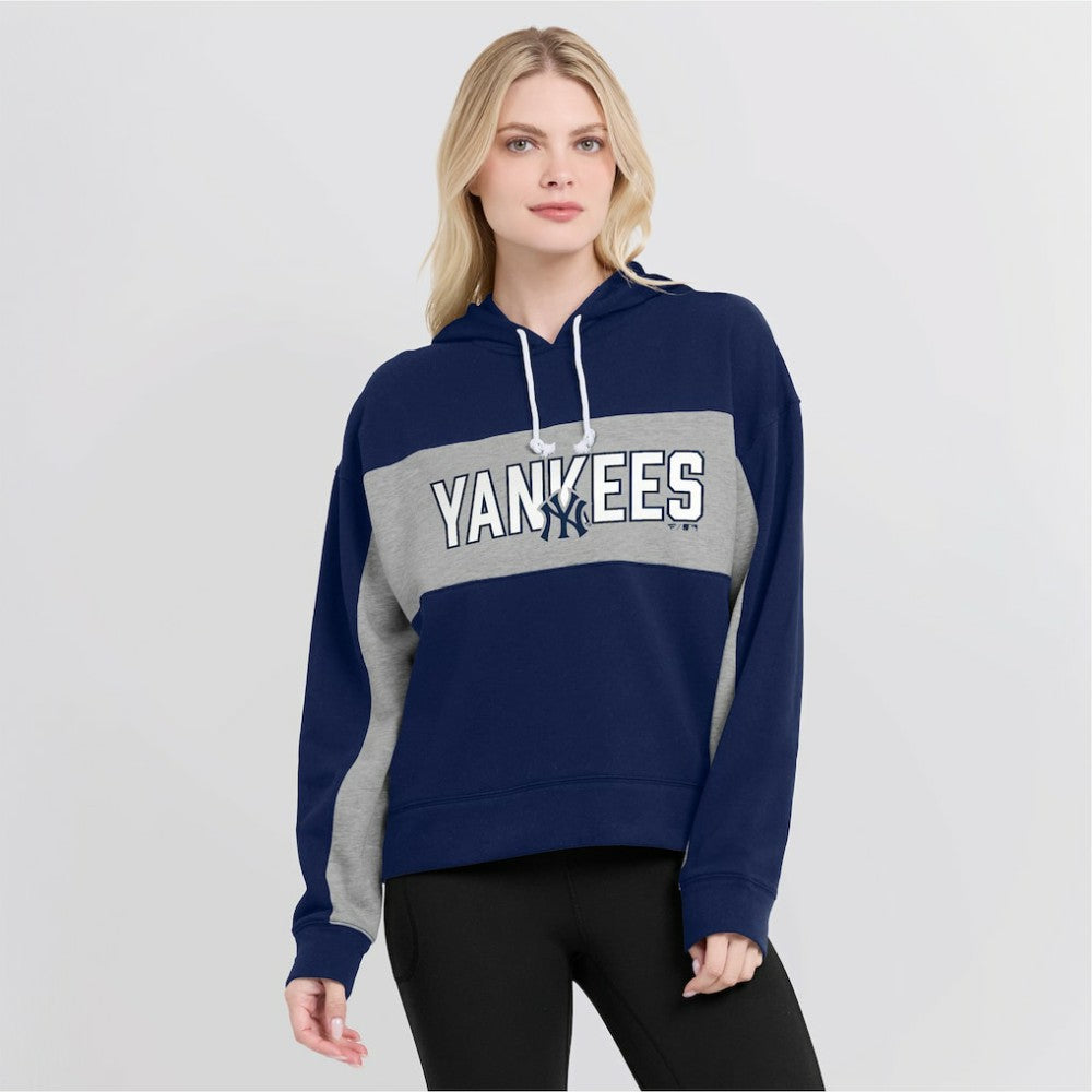 New York Yankees Fanatics Women's Filled Stat Sheet Pullover Hoodie - MLB