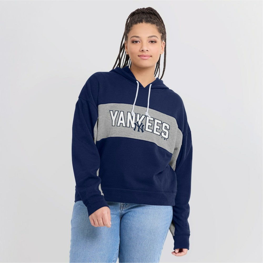 New York Yankees Fanatics Women's Filled Stat Sheet Pullover Hoodie - MLB