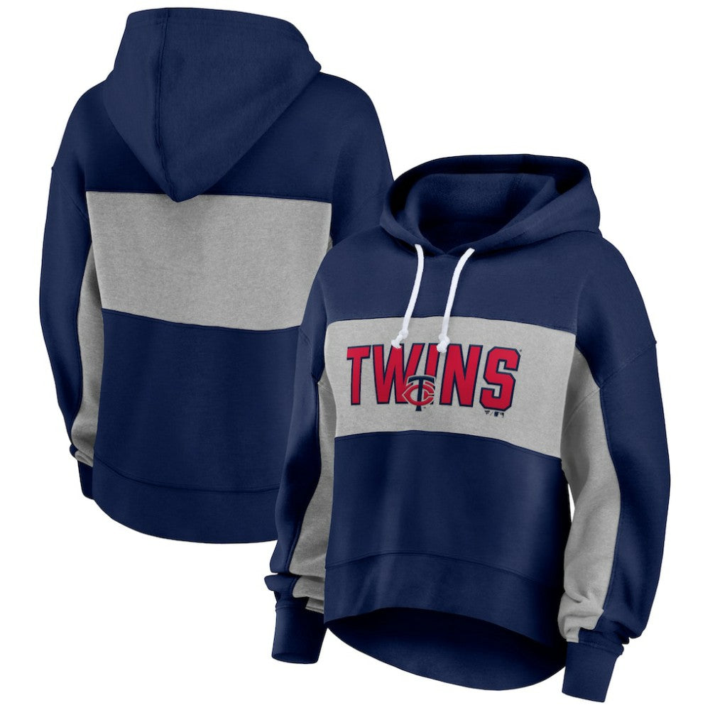 Minnesota Twins Fanatics Women's Filled Stat Sheet Pullover Hoodie - MLB