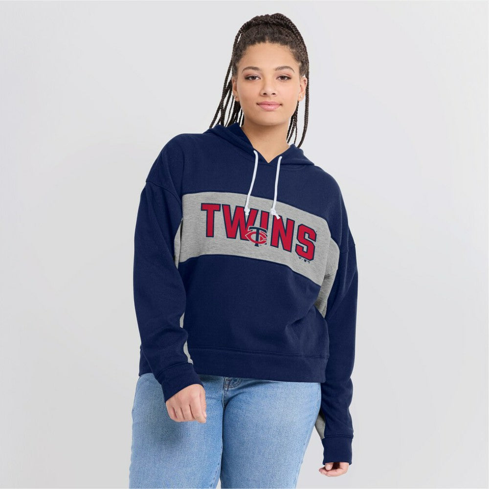 Minnesota Twins Fanatics Women's Filled Stat Sheet Pullover Hoodie - MLB