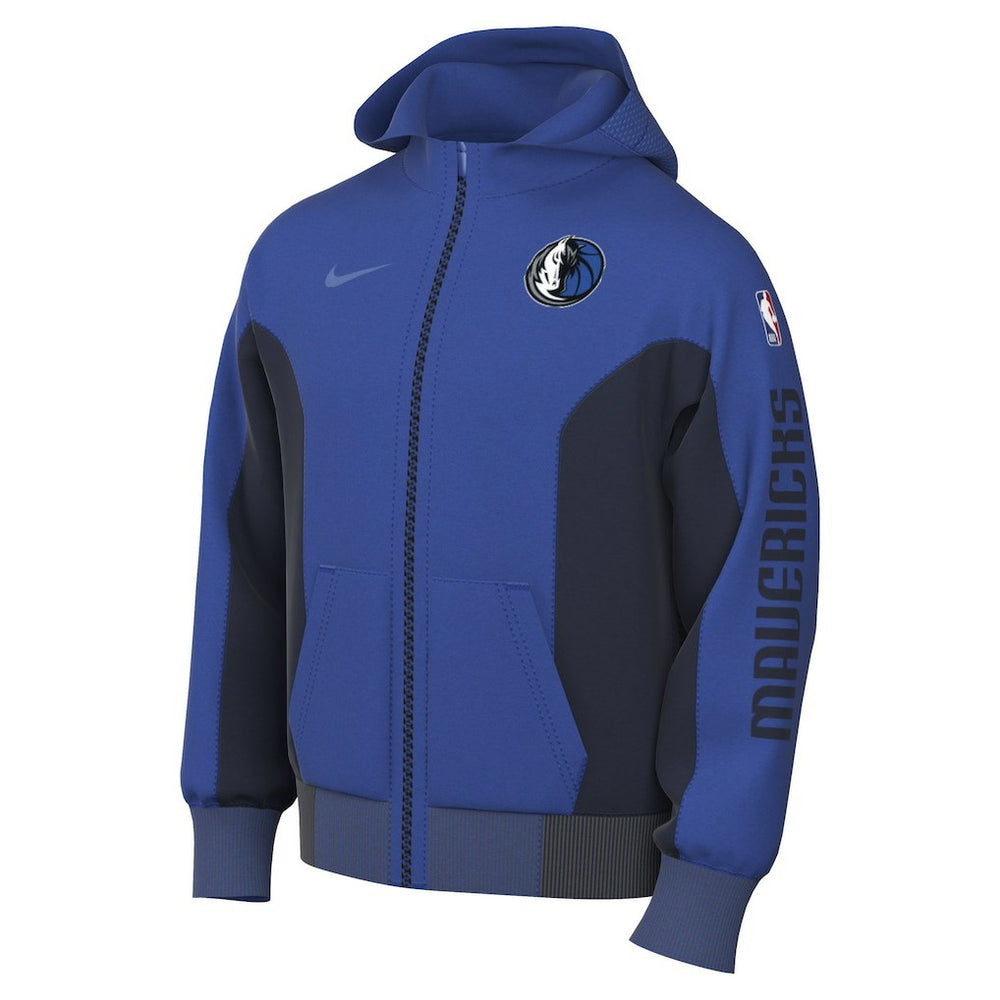 Dallas Mavericks 2023/24 Authentic Showtime Full-Zip Hoodie Blue - NBA