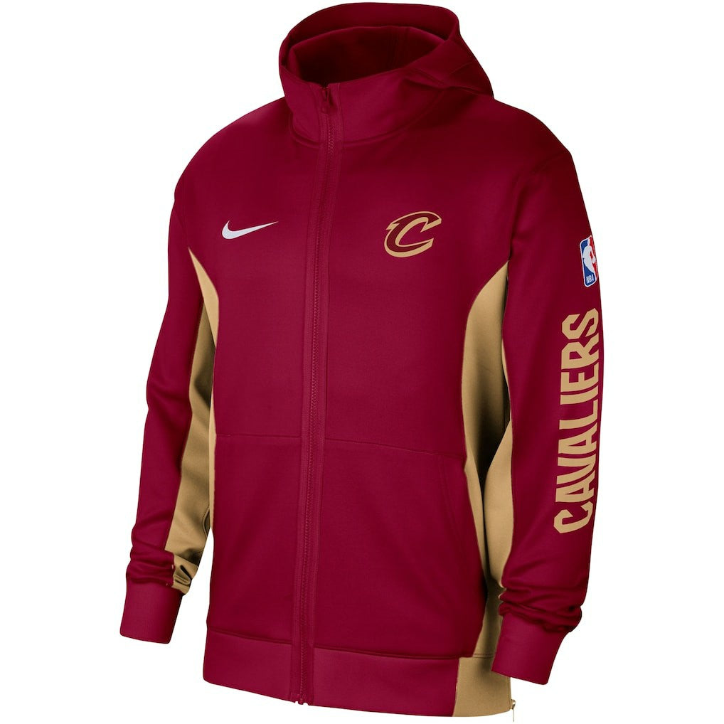 Cleveland Cavaliers 2023/24 Authentic Showtime Full-Zip Hoodie Wine - NBA