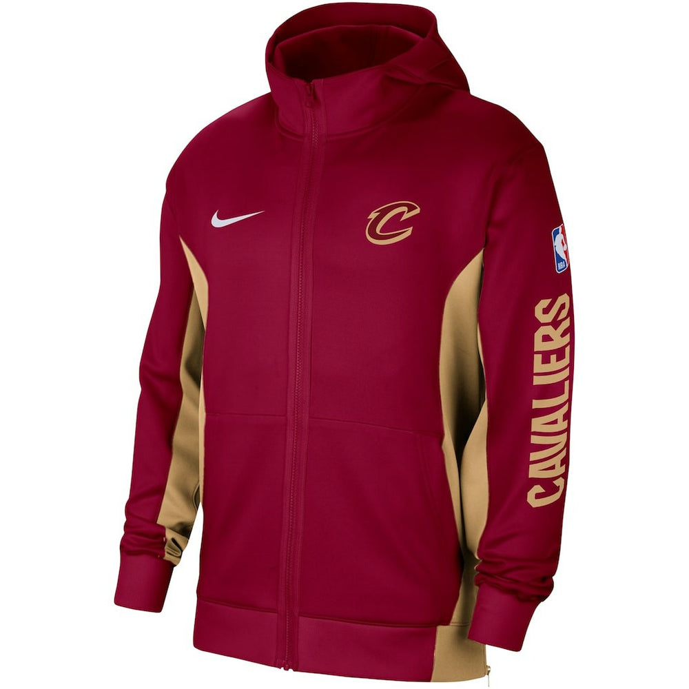 Cleveland Cavaliers 2023/24 Authentic Showtime Full-Zip Hoodie Wine - NBA