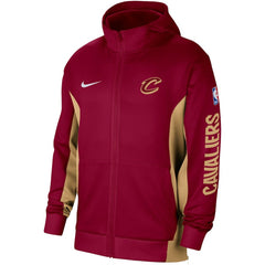 Cleveland Cavaliers 2023/24 Authentic Showtime Full-Zip Hoodie Wine - NBA