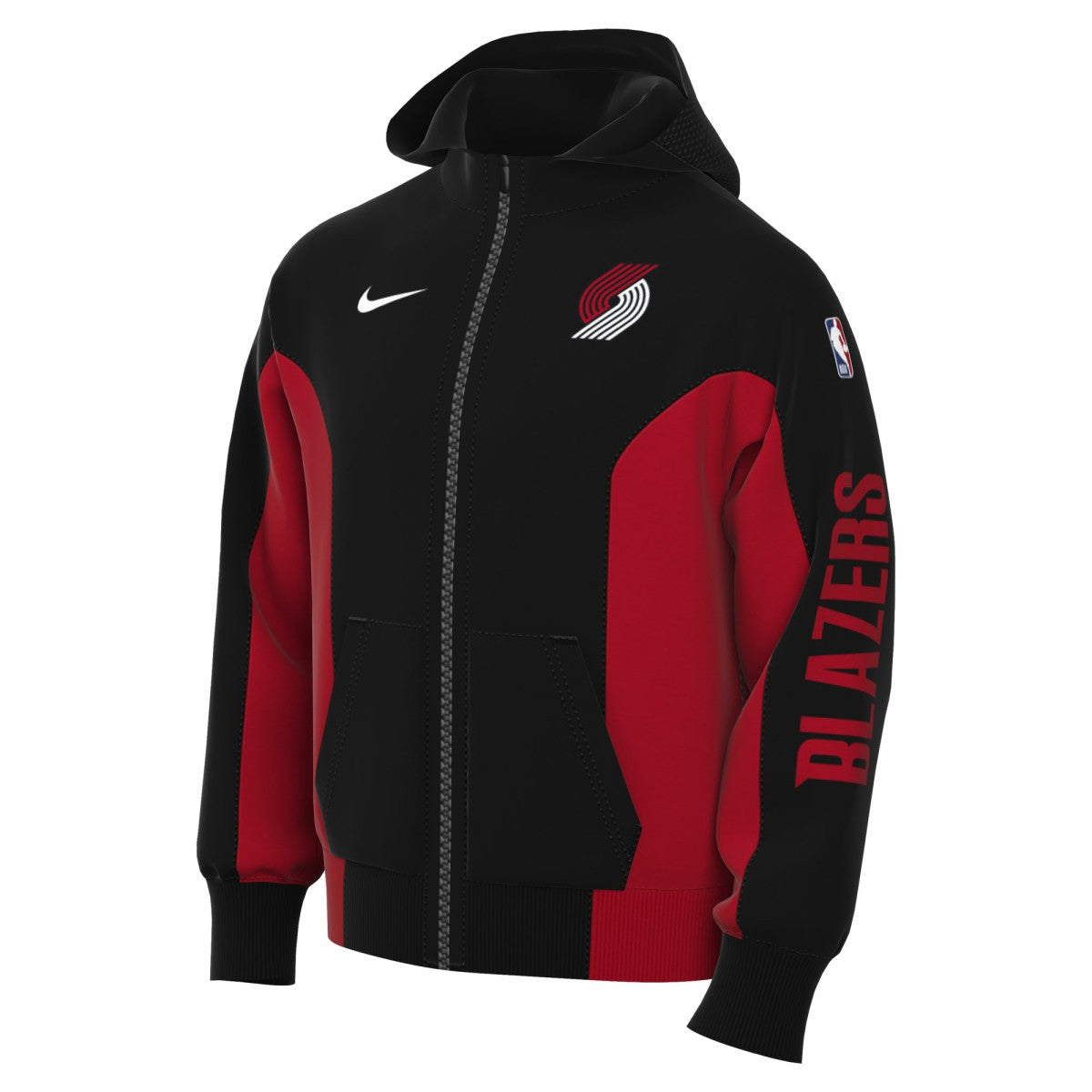 Portland Trail Blazers 2023/24 Authentic Showtime Full-Zip Hoodie Black - NBA