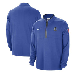 Dallas Mavericks Authentic Performance Half-Zip Jacket Blue - NBA