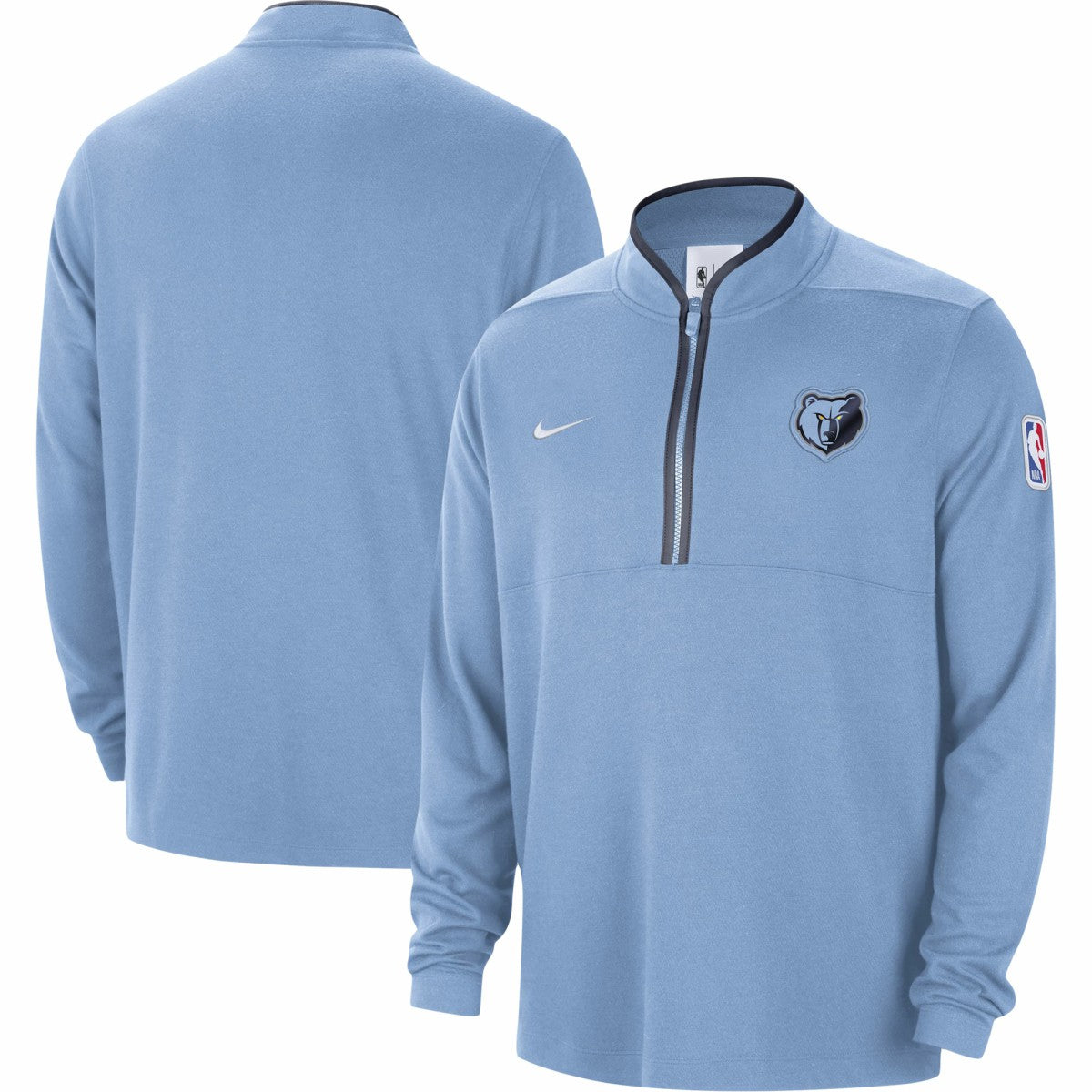 Memphis Grizzlies Authentic Performance Half-Zip Jacket Light Blue - NBA