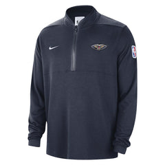 New Orleans Pelicans Authentic Performance Half-Zip Jacket Navy - NBA