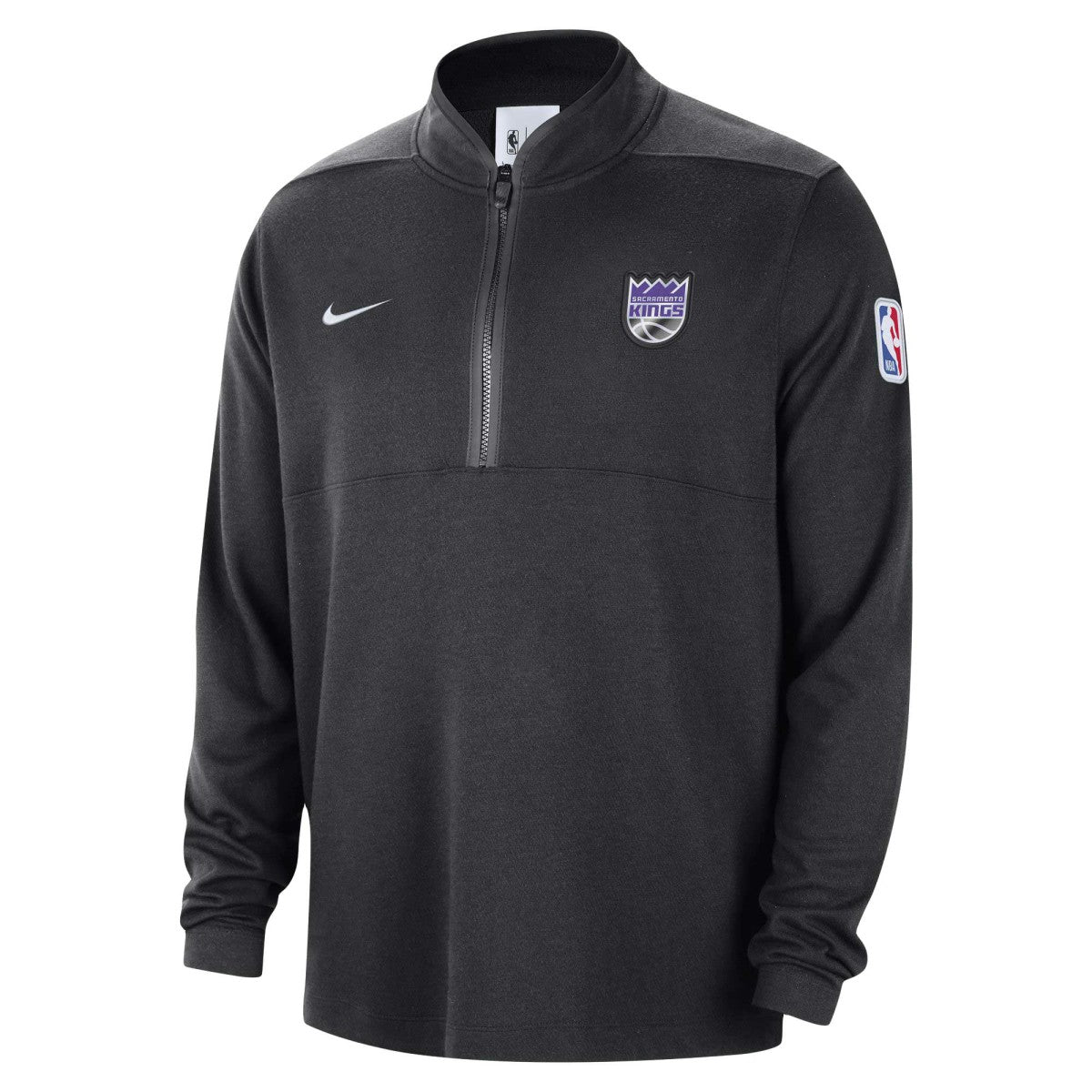 Sacramento Kings Authentic Performance Half-Zip Jacket Black - NBA