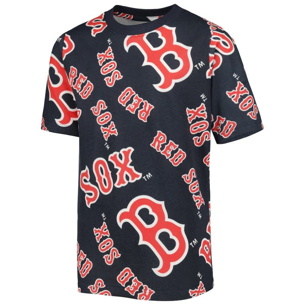 Boston Red Sox Stitches Youth Allover Team T-Shirt - MLB
