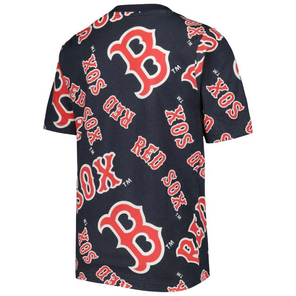 Boston Red Sox Stitches Youth Allover Team T-Shirt - MLB