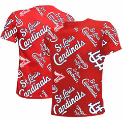 St. Louis Cardinals Stitches Youth Allover Team T-Shirt - MLB
