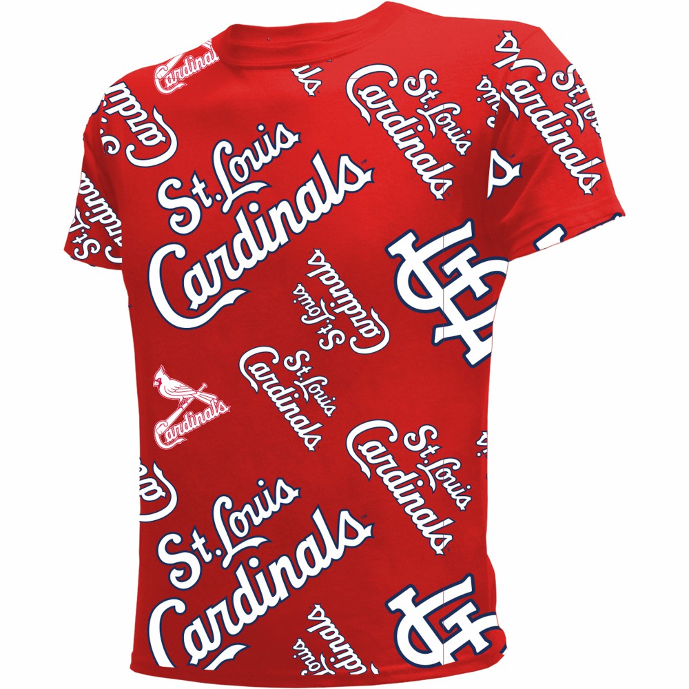 St. Louis Cardinals Stitches Youth Allover Team T-Shirt - MLB