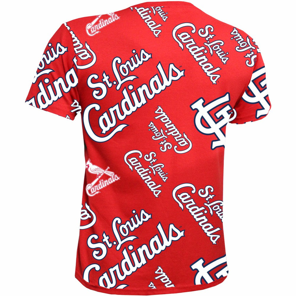 St. Louis Cardinals Stitches Youth Allover Team T-Shirt - MLB