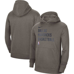 Dallas Mavericks Unisex 2023/24 Performance Spotlight On-Court Practice Pullover Hoodie Gray - NBA