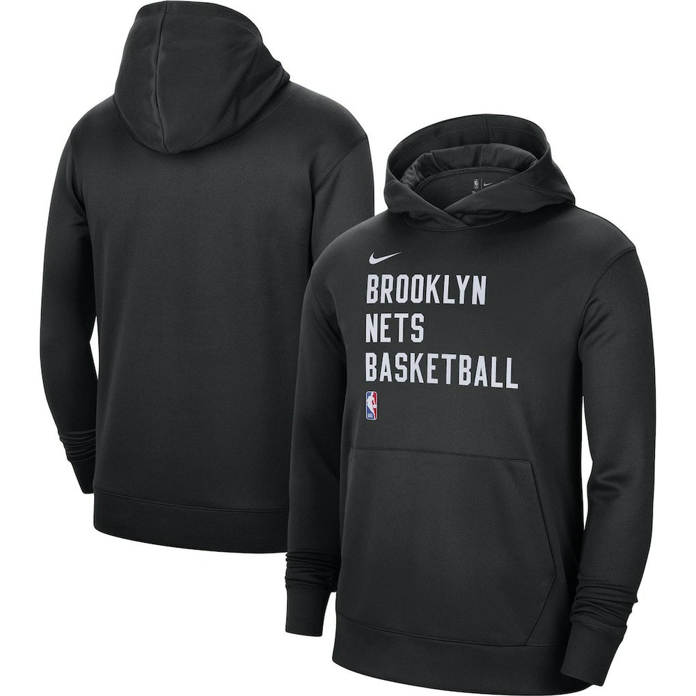 Brooklyn Nets Unisex 2023/24 Performance Spotlight On-Court Practice Pullover Hoodie Black - NBA