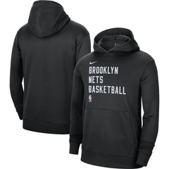 Brooklyn Nets Unisex 2023/24 Performance Spotlight On-Court Practice Pullover Hoodie Black - NBA
