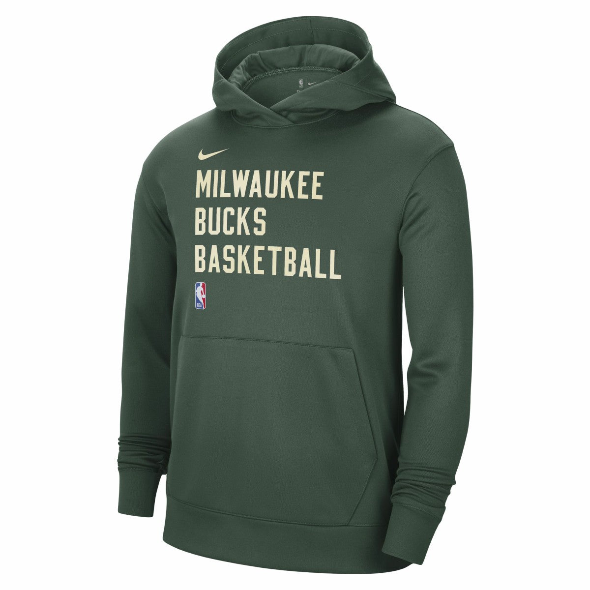Milwaukee Bucks Unisex 2023/24 Performance Spotlight On-Court Practice Pullover Hoodie Hunter Green - NBA