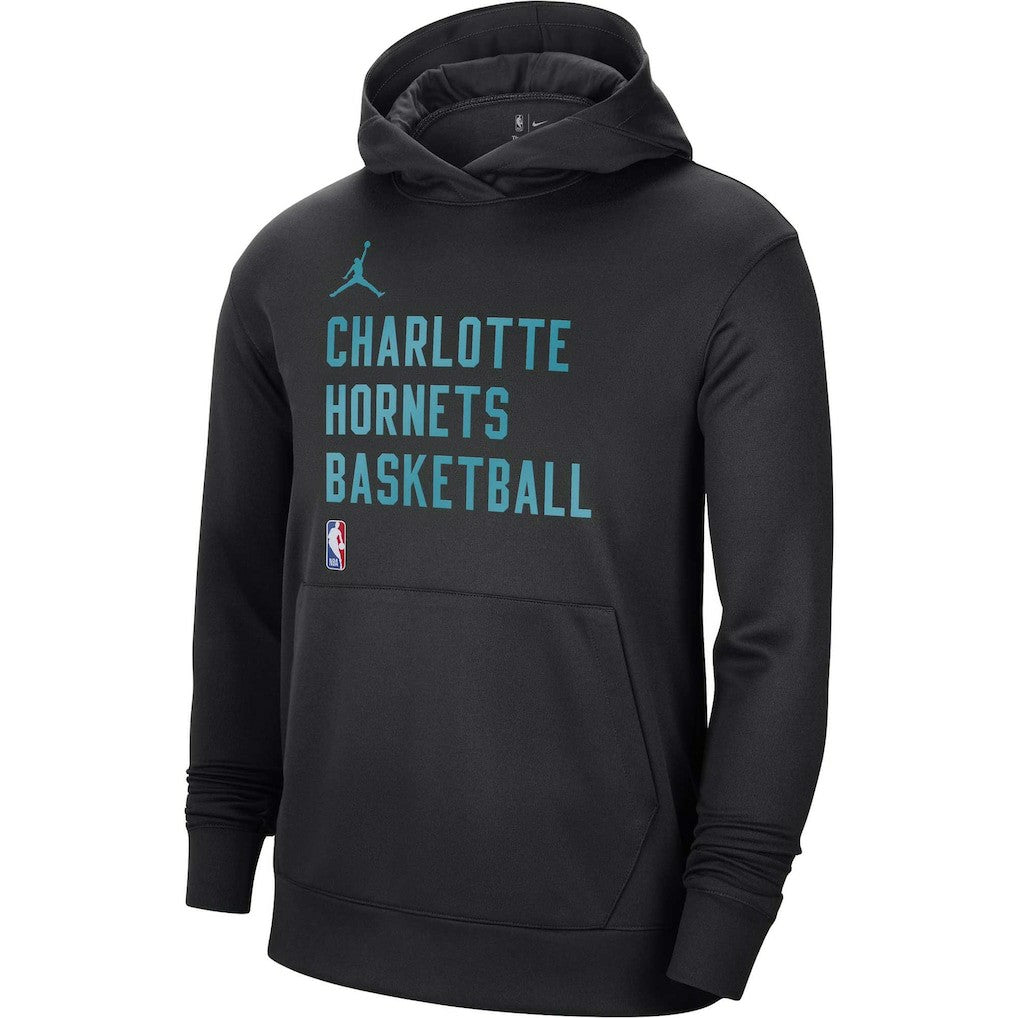 Charlotte Hornets Jordan Brand Unisex 2023/24 Performance Spotlight On-Court Practice Pullover Hoodie Black - NBA