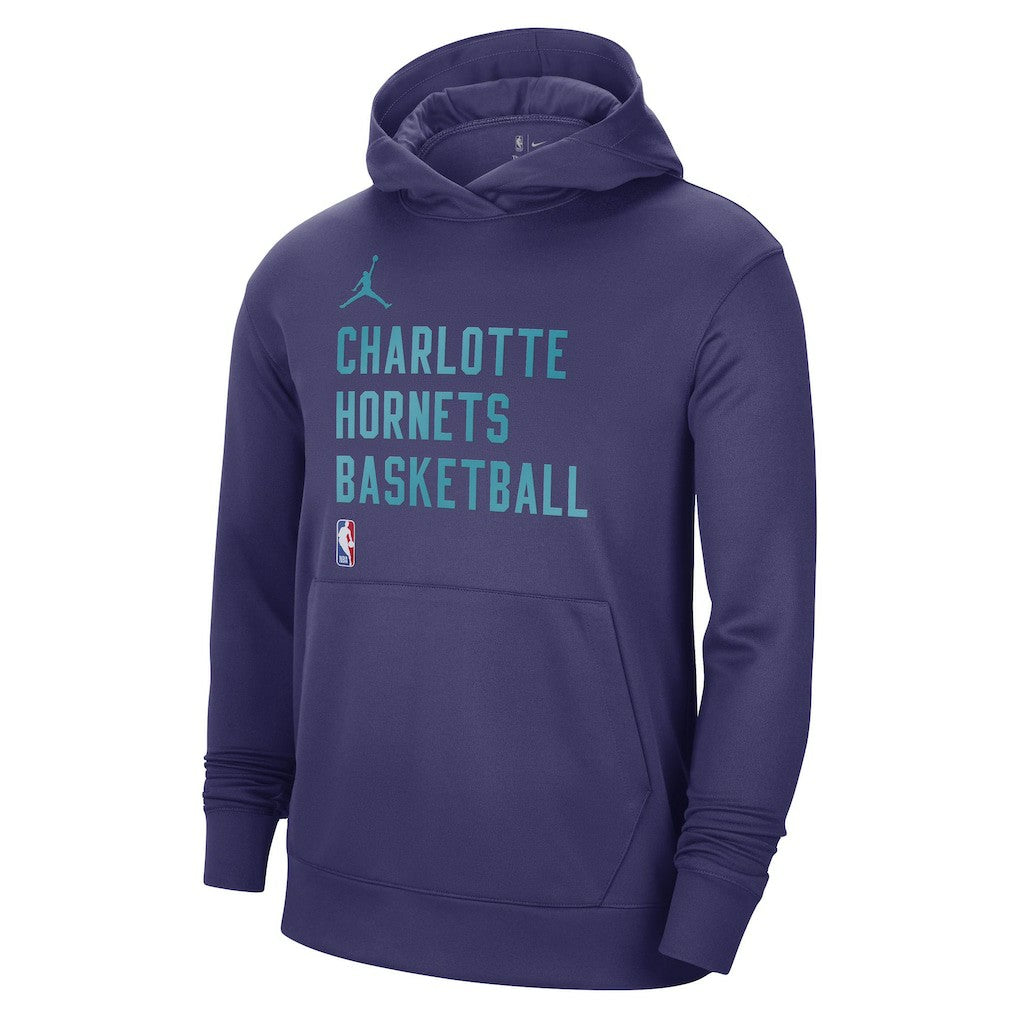 Charlotte Hornets Jordan Brand Unisex 2023/24 Performance Spotlight On-Court Practice Pullover Hoodie Purple - NBA