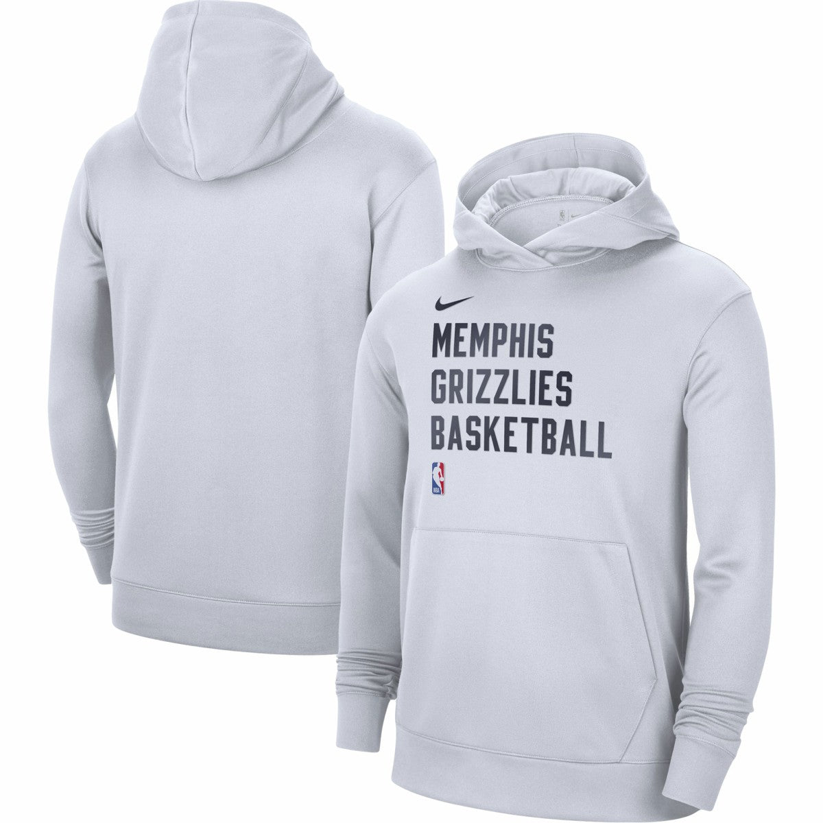 Memphis Grizzlies Unisex 2023/24 Performance Spotlight On-Court Practice Pullover Hoodie White - NBA