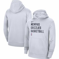 Memphis Grizzlies Unisex 2023/24 Performance Spotlight On-Court Practice Pullover Hoodie White - NBA