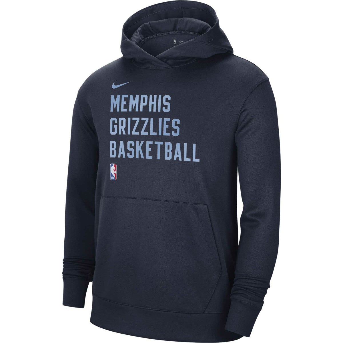 Memphis Grizzlies Unisex 2023/24 Performance Spotlight On-Court Practice Pullover Hoodie Navy - NBA