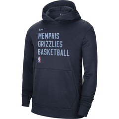 Memphis Grizzlies Unisex 2023/24 Performance Spotlight On-Court Practice Pullover Hoodie Navy - NBA