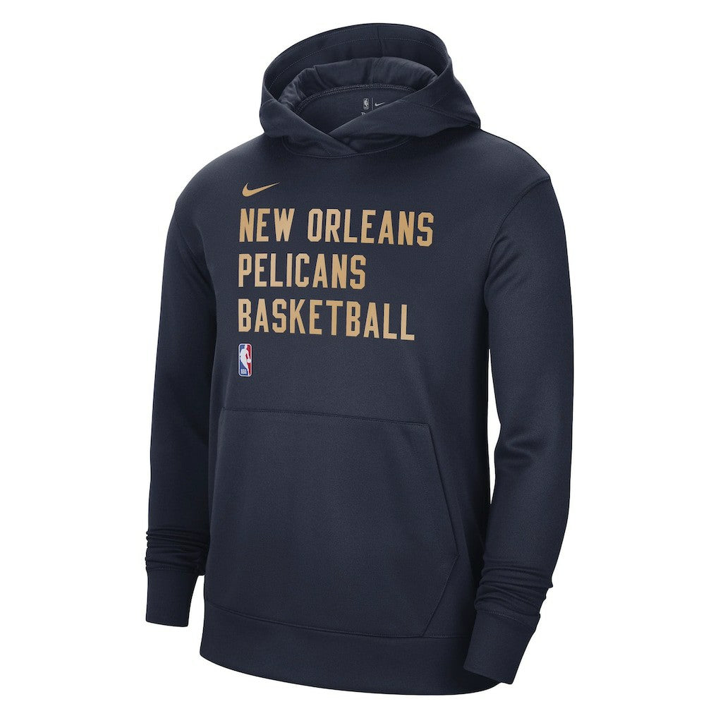 New Orleans Pelicans Unisex 2023/24 Performance Spotlight On-Court Practice Pullover Hoodie Navy - NBA