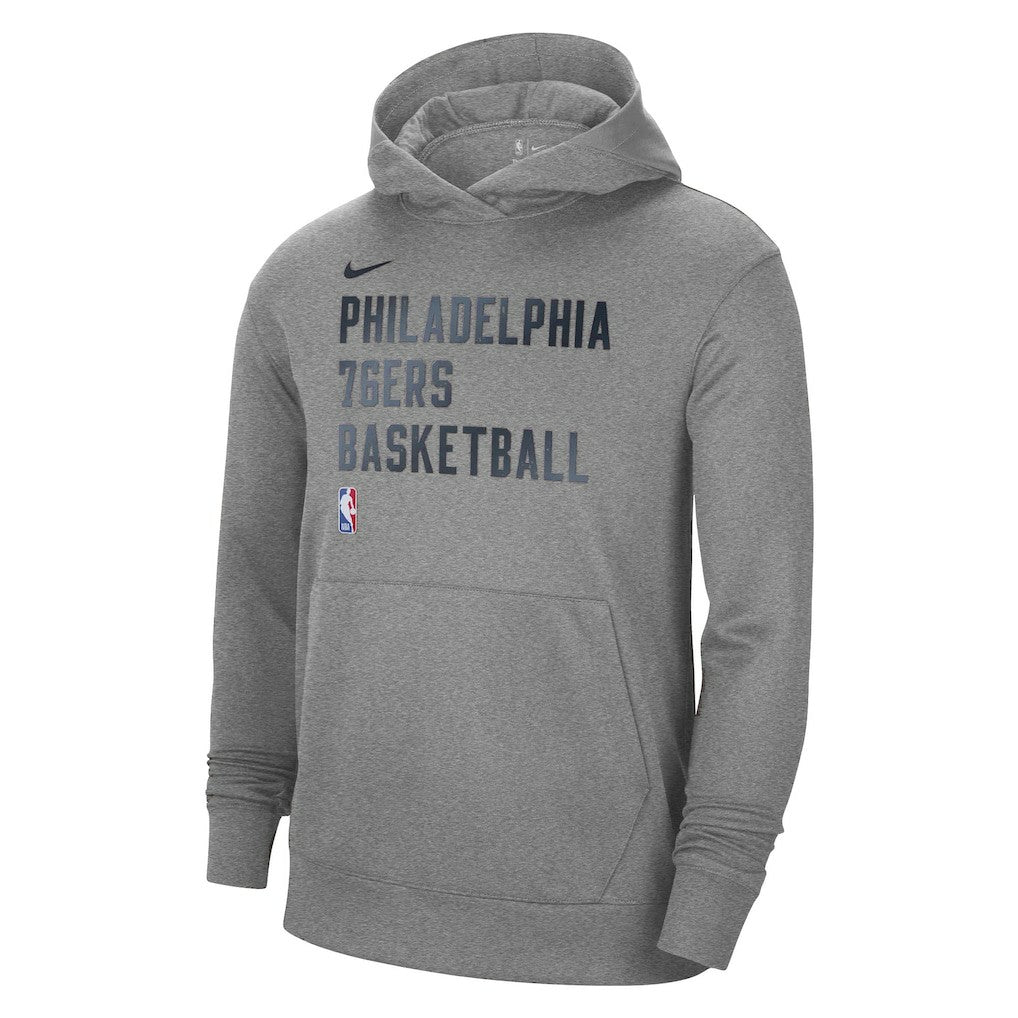 Philadelphia 76ers Unisex 2023/24 Performance Spotlight On-Court Practice Pullover Hoodie Heather Gray - NBA