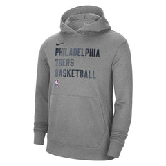 Philadelphia 76ers Unisex 2023/24 Performance Spotlight On-Court Practice Pullover Hoodie Heather Gray - NBA