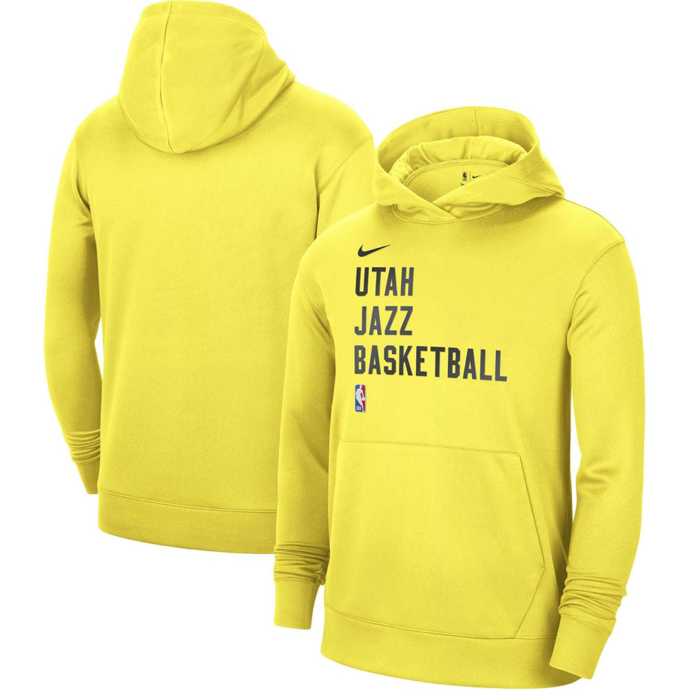 Utah Jazz Unisex 2023/24 Performance Spotlight On-Court Practice Pullover Hoodie Yellow - NBA
