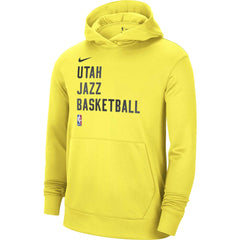 Utah Jazz Unisex 2023/24 Performance Spotlight On-Court Practice Pullover Hoodie Yellow - NBA