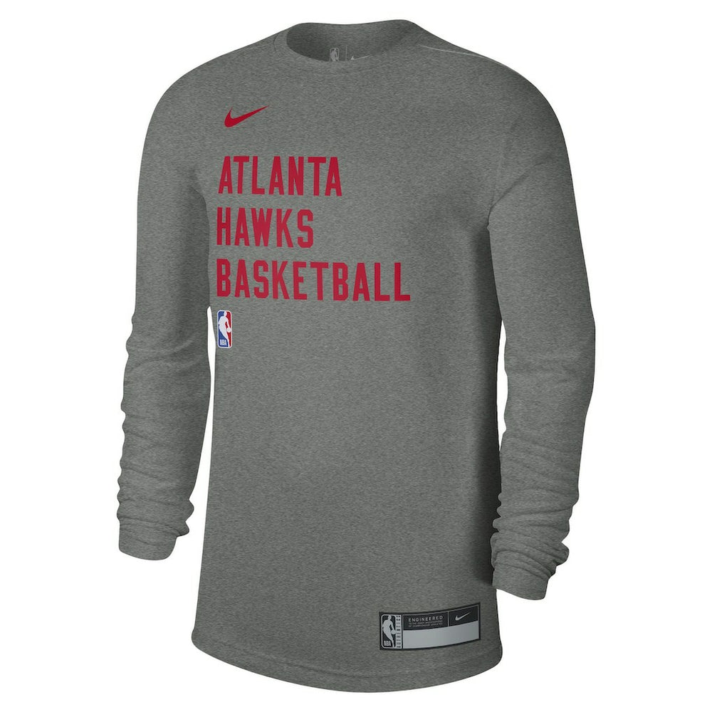 Atlanta Hawks Unisex 2023/24 Legend On-Court Practice Performance Long Sleeve T-Shirt Heather Gray - NBA