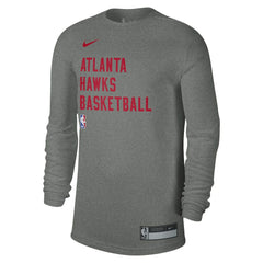 Atlanta Hawks Unisex 2023/24 Legend On-Court Practice Performance Long Sleeve T-Shirt Heather Gray - NBA