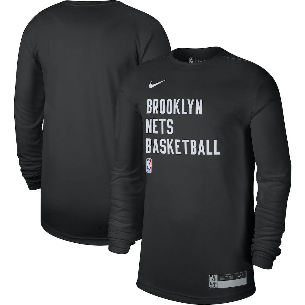 Brooklyn Nets Unisex 2023/24 Legend On-Court Practice Long Sleeve T-Shirt Black - NBA