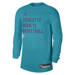 Charlotte Hornets Jordan Brand Unisex 2023/24 Legend On-Court Practice Long Sleeve T-Shirt Teal - NBA
