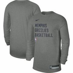 Memphis Grizzlies Unisex 2023/24 Legend On-Court Practice Long Sleeve T-Shirt Heather Gray - NBA