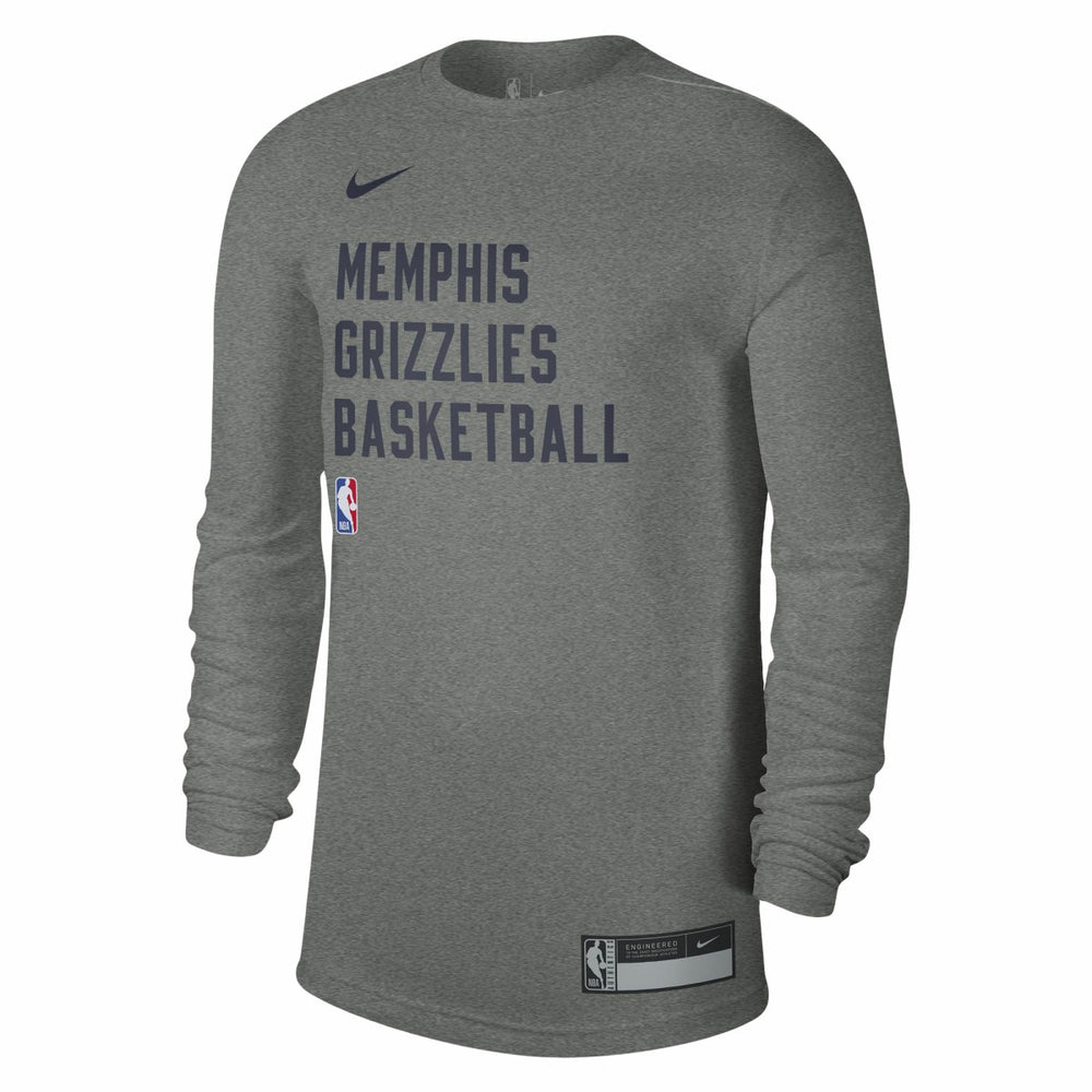 Memphis Grizzlies Unisex 2023/24 Legend On-Court Practice Long Sleeve T-Shirt Heather Gray - NBA