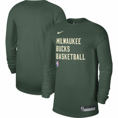 Milwaukee Bucks Unisex 2023/24 Legend On-Court Practice Long Sleeve T-Shirt Hunter Green - NBA