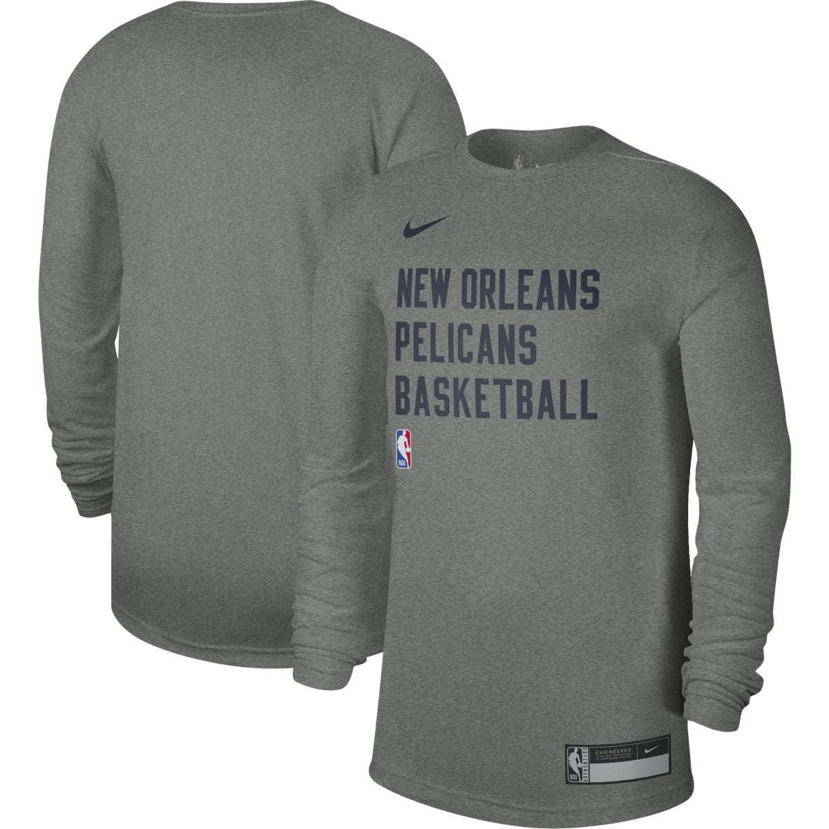 New Orleans Pelicans Unisex 2023/24 Legend On-Court Practice Long Sleeve T-Shirt Heather Gray - NBA