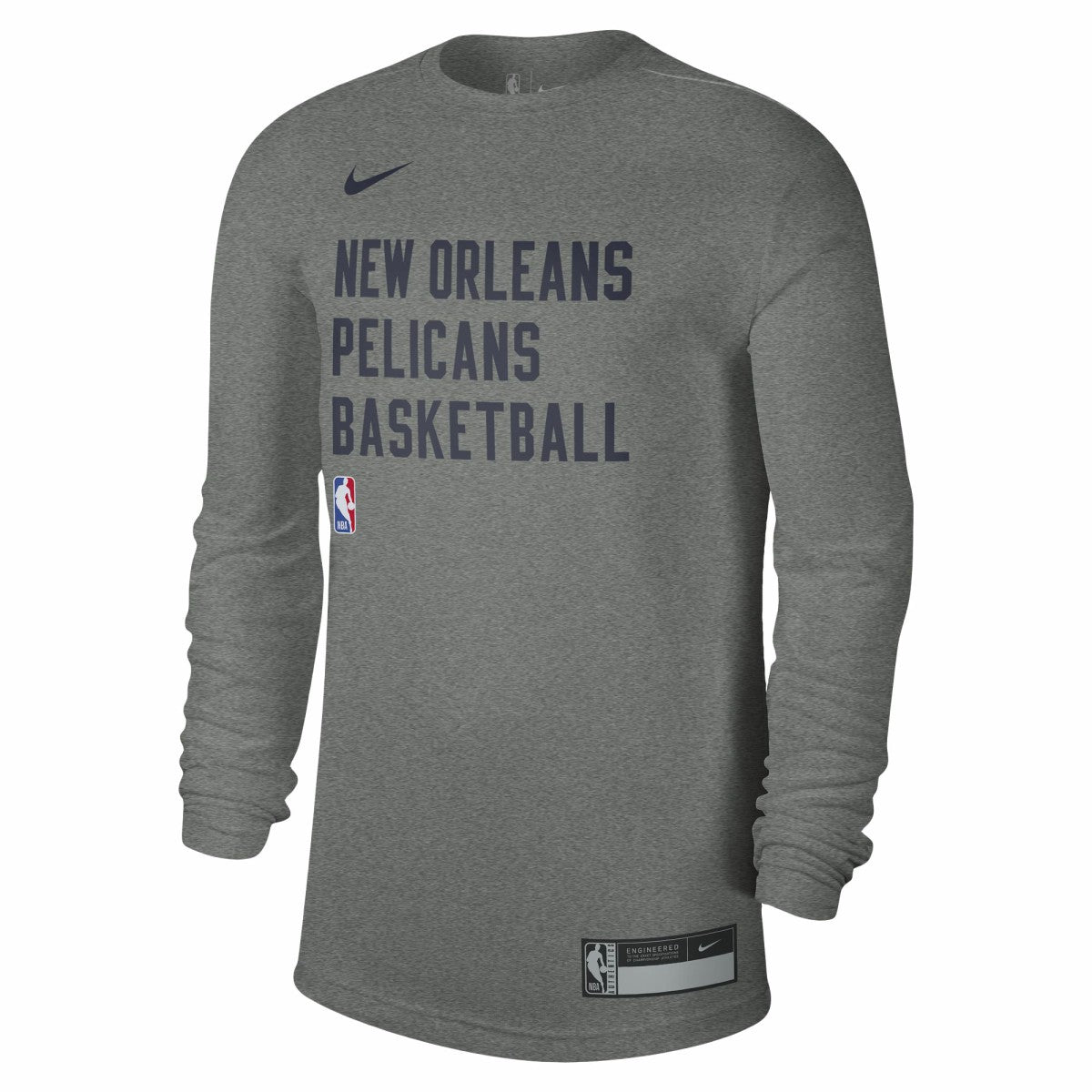 New Orleans Pelicans Unisex 2023/24 Legend On-Court Practice Long Sleeve T-Shirt Heather Gray - NBA