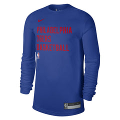 Philadelphia 76ers Unisex 2023/24 Legend On-Court Practice Long Sleeve T-Shirt Royal - NBA