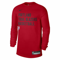 Portland Trail Blazers Unisex 2023/24 Legend On-Court Practice Long Sleeve T-Shirt Red - NBA