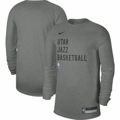 Utah Jazz Unisex 2023/24 Legend On-Court Practice Long Sleeve T-Shirt Heather Gray - NBA