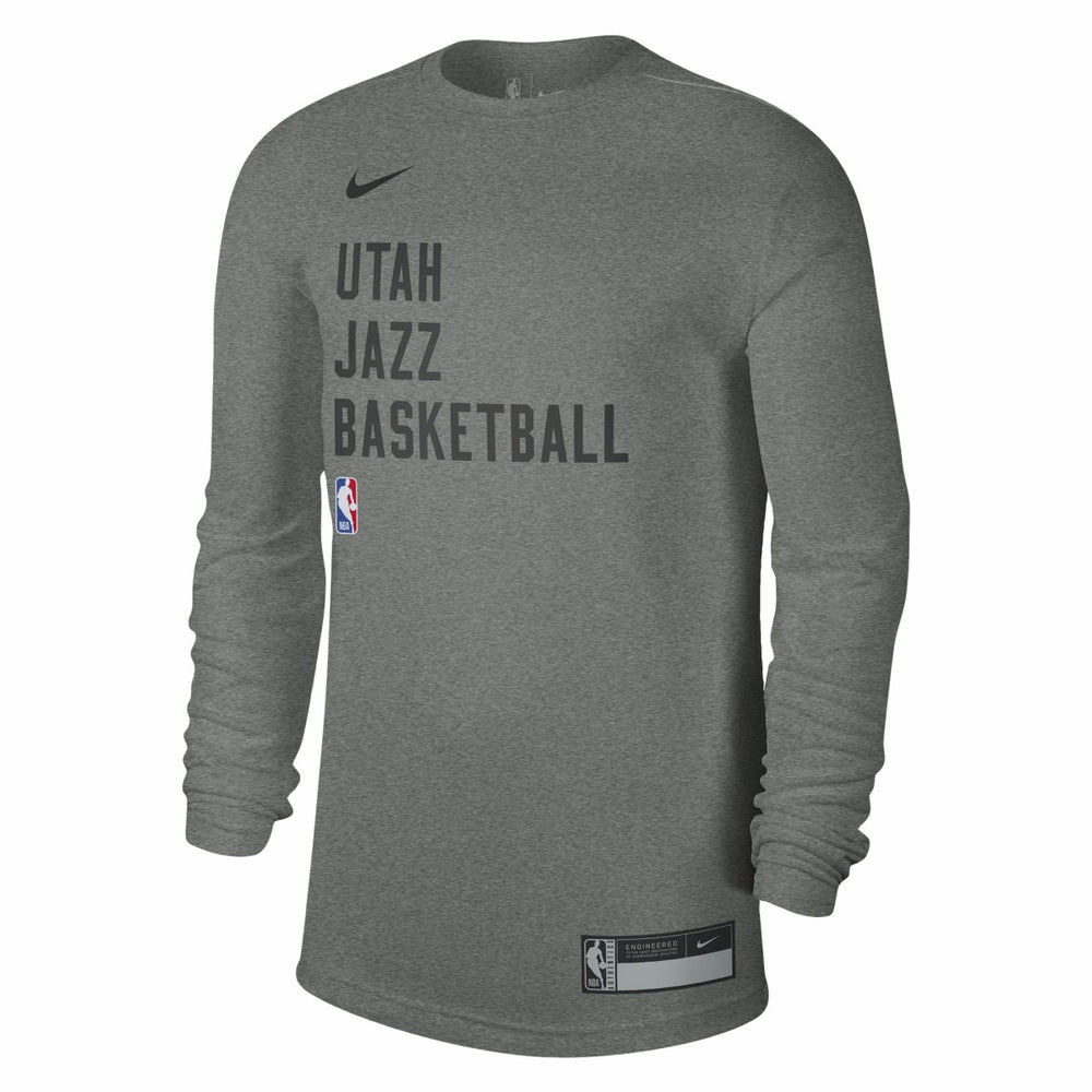 Utah Jazz Unisex 2023/24 Legend On-Court Practice Long Sleeve T-Shirt Heather Gray - NBA