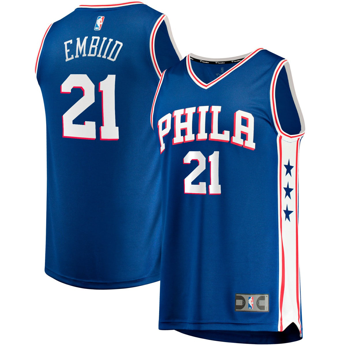 Joel Embiid Philadelphia 76ers Big & Tall Fast Break Player Jersey Royal Icon Edition - NBA