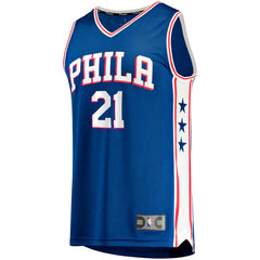 Joel Embiid Philadelphia 76ers Big & Tall Fast Break Player Jersey Royal Icon Edition - NBA
