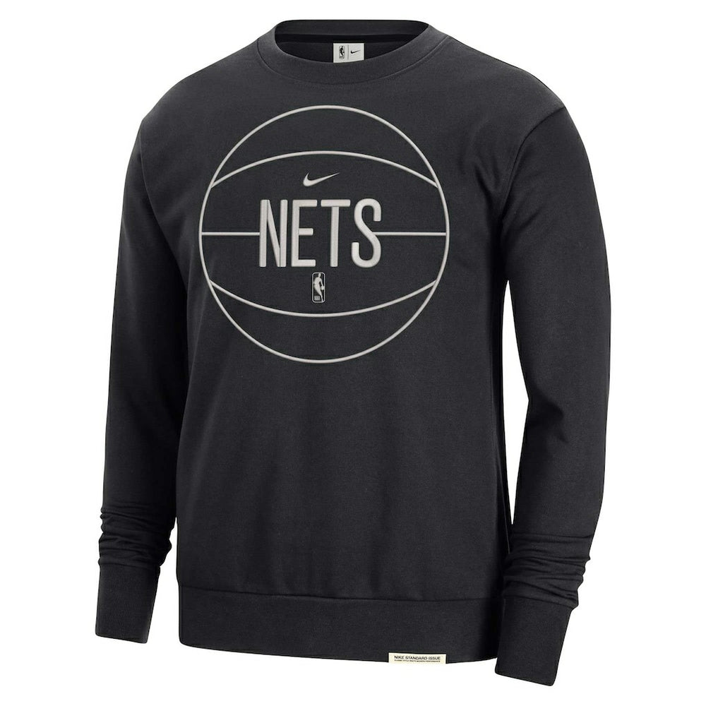 Brooklyn Nets 2023/24 Authentic Standard Issue Travel Performance Pullover Sweatshirt Black - NBA