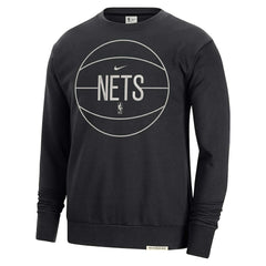 Brooklyn Nets 2023/24 Authentic Standard Issue Travel Performance Pullover Sweatshirt Black - NBA
